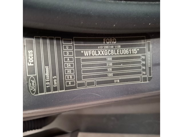 Personenauto, ford, focus wagon, 1.0 ecoboost edition plus, 2014 - afbeelding 64 van  82