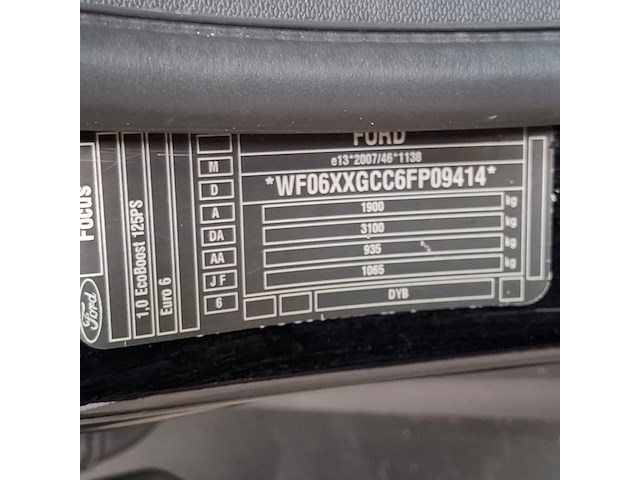 Personenauto, ford, focus wagon, 1.0 titanium edition, 2015 - afbeelding 41 van  62