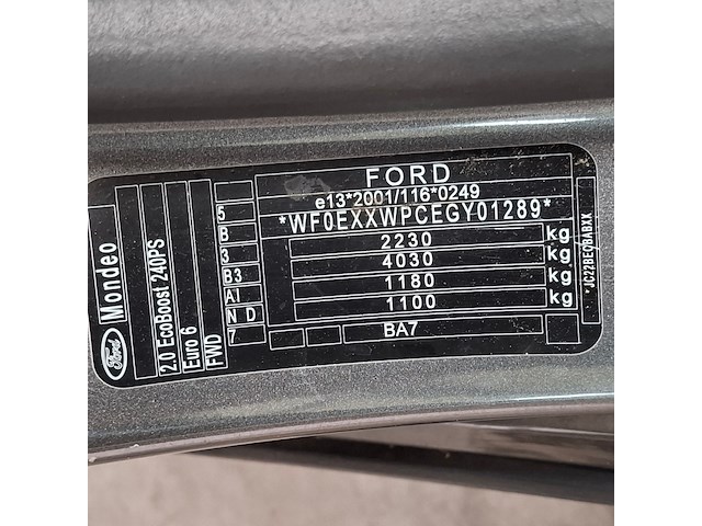 Personenauto, ford, mondeo 2.0 titanium, 2016 - afbeelding 51 van  70