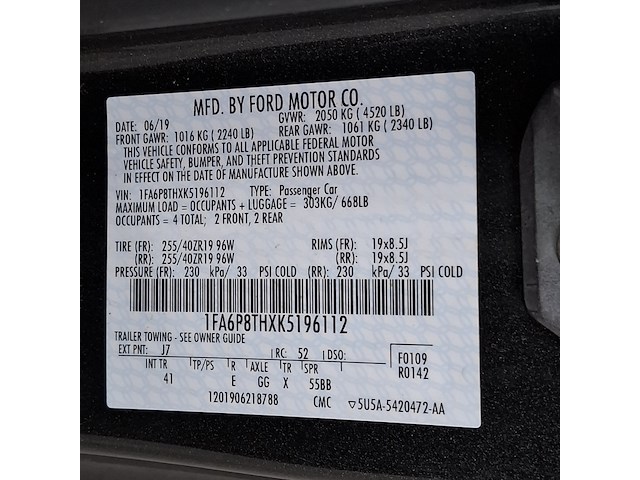 Personenauto, ford mustang, 2019 - afbeelding 53 van  65