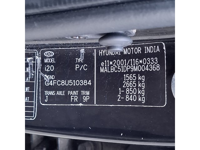 Personenauto hyundai, i20 1.6i i-catcher, zwart, bouwjaar 2009 - afbeelding 38 van  48