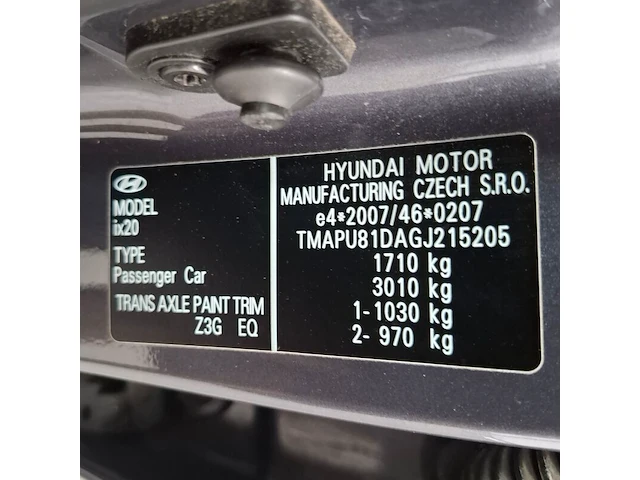 Personenauto, hyundai, ix20, 1.6i premium, 2016 - afbeelding 50 van  66
