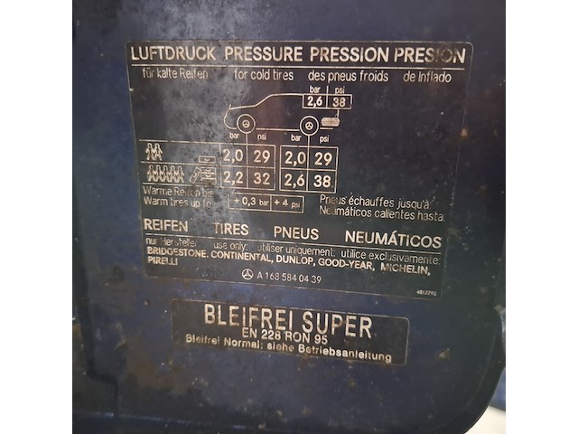 Personenauto, mercedes-benz, a-klasse, 190 elegance lang, 2002 - afbeelding 40 van  55