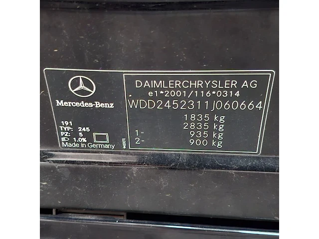 Personenauto, mercedes benz, b-klasse, 150, 2006 - afbeelding 57 van  71