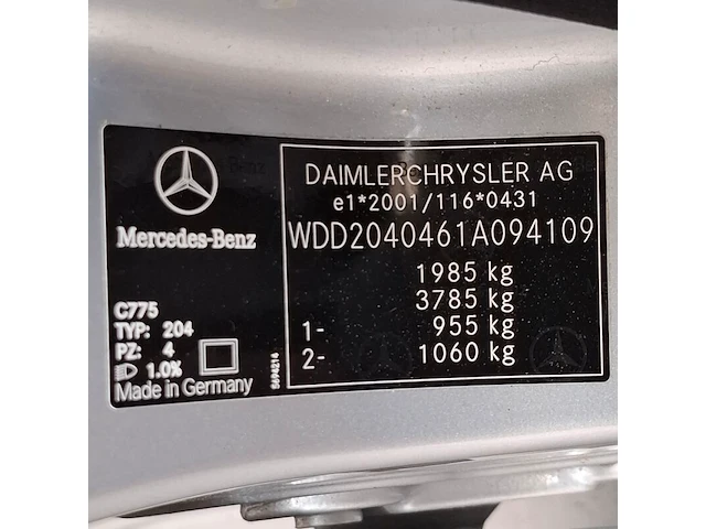 Personenauto, mercedes-benz, c-klasse, 180 k, 2008 - afbeelding 64 van  80