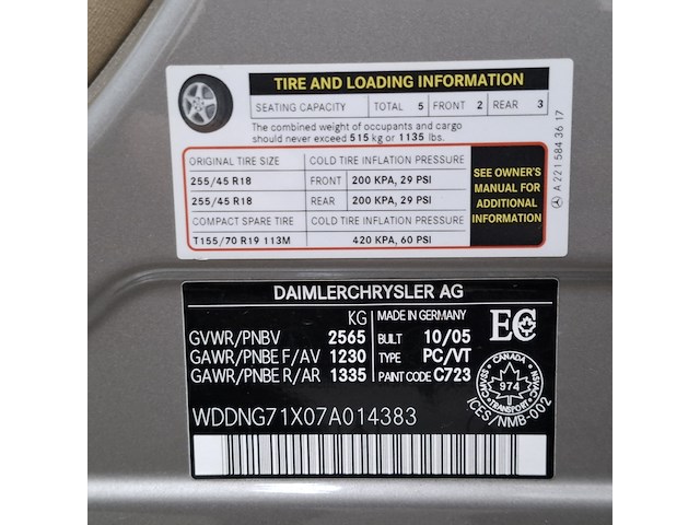 Personenauto, mercedes-benz, s-klasse 500, 2005 - afbeelding 39 van  57