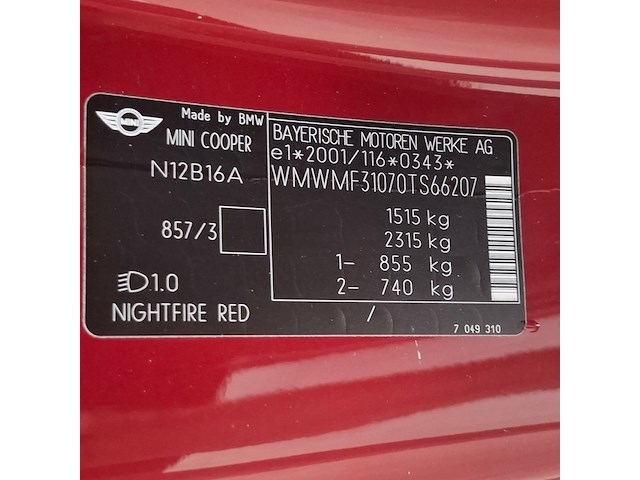 Personenauto, mini, 1.6 cooper pepper, 2007 - afbeelding 69 van  86