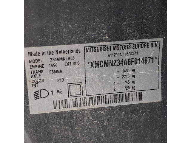 Personenauto, mitsubishi, colt, 1.3 invite, 2005 - afbeelding 54 van  75