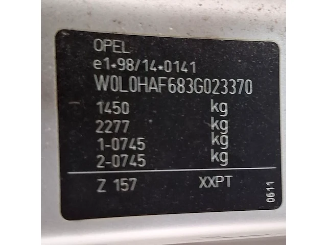 Personenauto, opel, agila, 1.2-16v elegance, 2003 - afbeelding 57 van  71