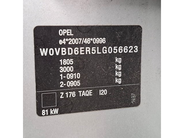 Personenauto, opel, astra 1.2 turbo 81kw, 2020 - afbeelding 59 van  73