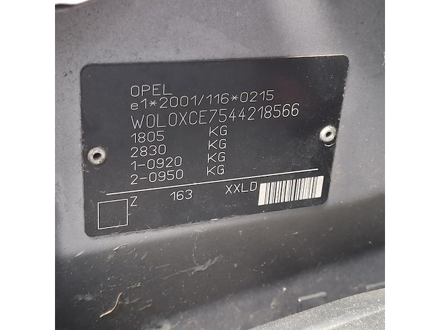 Personenauto, opel, meriva, 1.6 enjoy, 2004 - afbeelding 51 van  60