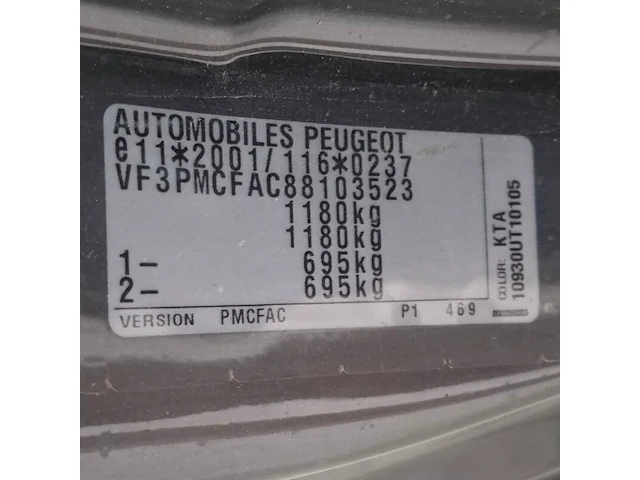 Personenauto, peugeot, 107, 1.0-12v xr, 2006 - afbeelding 53 van  71