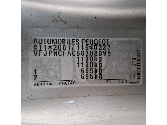 Personenauto, peugeot, 107, 1.0-12v xs, 2009 - afbeelding 51 van  67