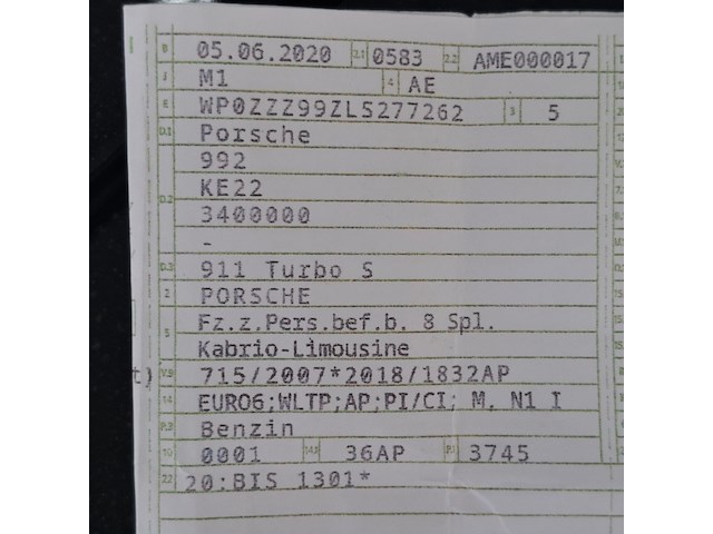 Personenauto, porsche, 911 turbo s cabrio, 2020, type 922 - afbeelding 83 van  87