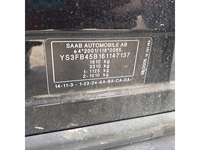 Personenauto, saab, 9-3 sport sedan, 1.8 linear business, 2006 - afbeelding 7 van  48