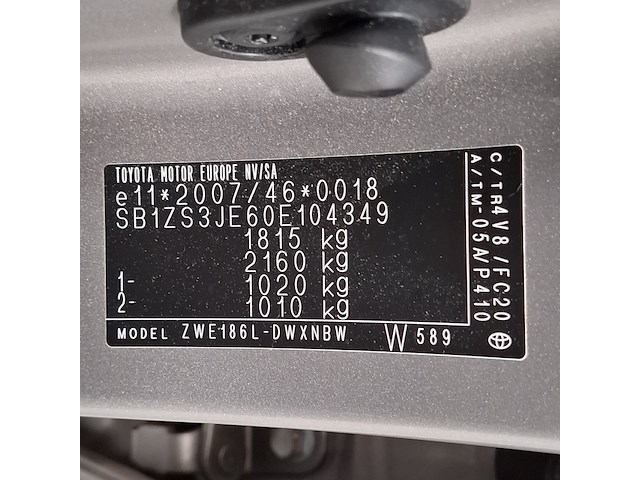 Personenauto, toyota, auris touring sports, 1.8 hybrid dynamic, 2014 - afbeelding 37 van  53