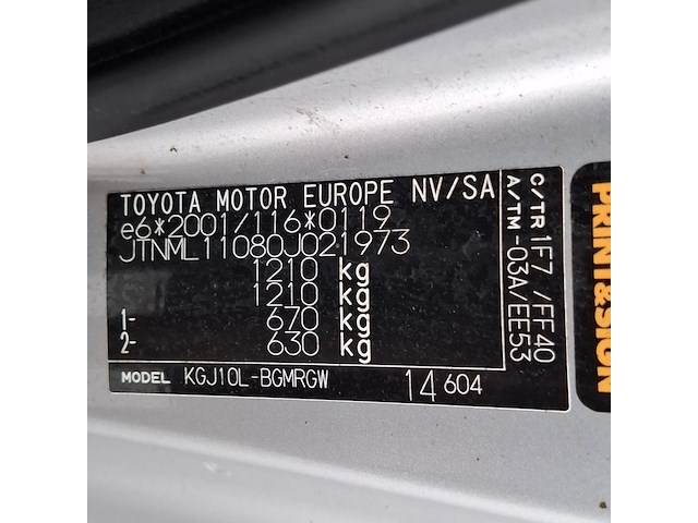Personenauto, toyota, iq, 1.0 vvti comfort, 2009 - afbeelding 52 van  65