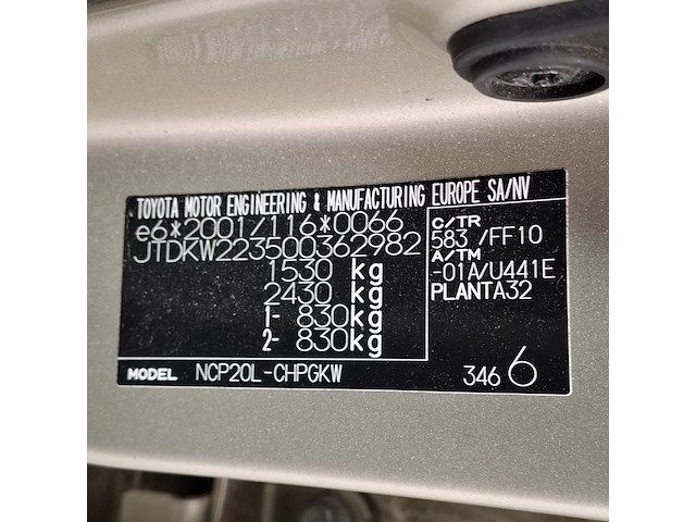 Personenauto, toyota, yaris verso, 1.3 vvt-i sol, 2005 - afbeelding 37 van  56