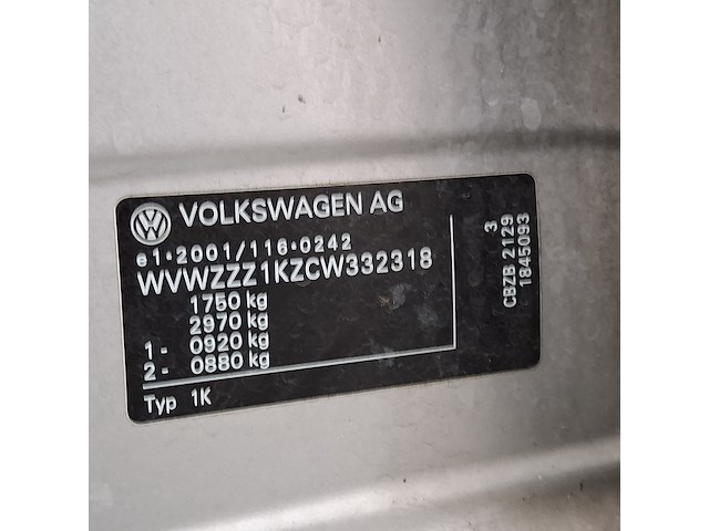 Personenauto, volkswagen, golf, 1.2 tsi comfortline bluemotion, 2012 - afbeelding 35 van  45