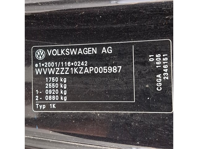 Personenauto, volkswagen, golf, 1.4 easyline, 2009 - afbeelding 65 van  80