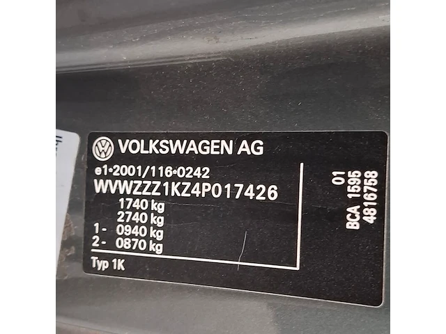 Personenauto, volkswagen, golf, 1.4 trendline, 2004 - afbeelding 65 van  79