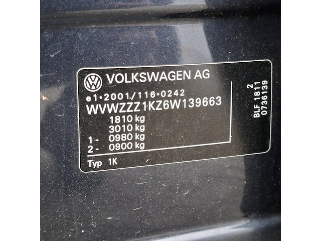 Personenauto volkswagen, golf 1.6 fsi trendline, grijs, bouwjaar 2006 - afbeelding 40 van  47