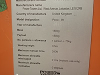 Personenlift 3,5m manueel jlg, ecolift 50, bouwjaar 2017 - afbeelding 5 van  9