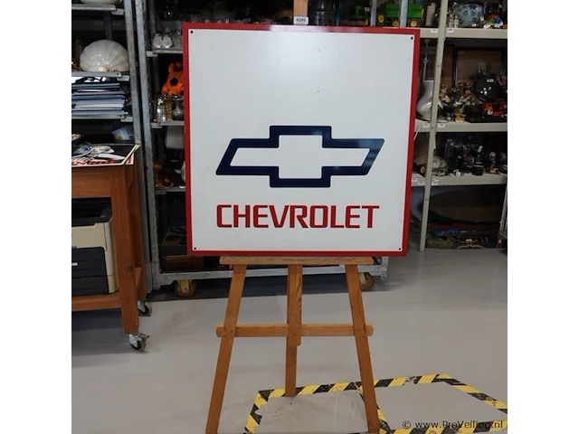 Perspex bord met het klassieke logo van het amerikaanse automerk \chevrolet - afbeelding 1 van  7