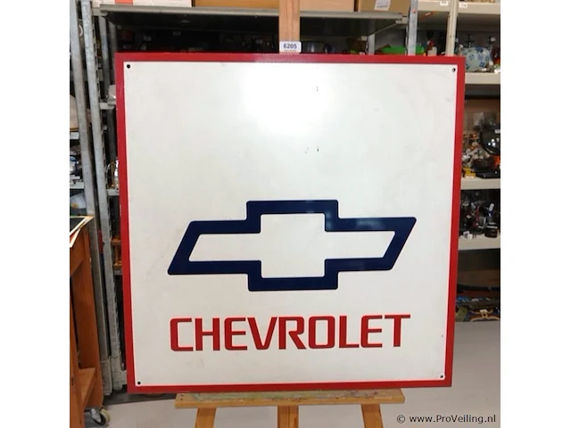 Perspex bord met het klassieke logo van het amerikaanse automerk \chevrolet - afbeelding 2 van  7