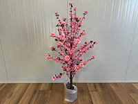 Perzik bloesem kunstboom (2x) - afbeelding 1 van  11