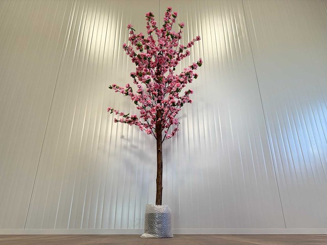 Perzik bloesem kunstboom (2x) - afbeelding 8 van  14