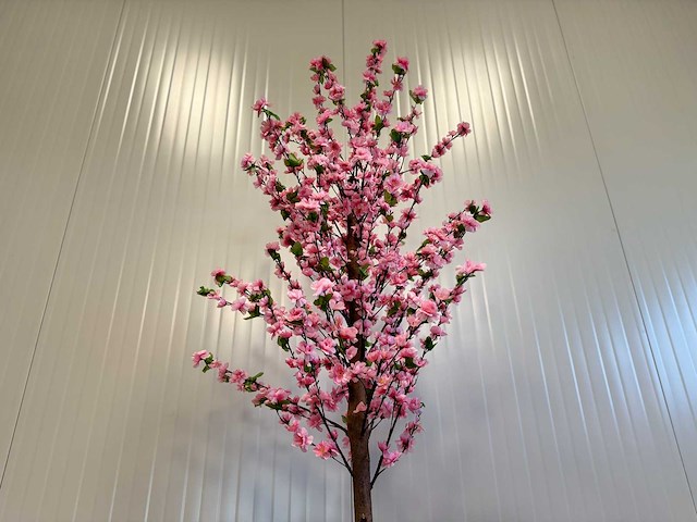 Perzik bloesem kunstboom (2x) - afbeelding 13 van  14