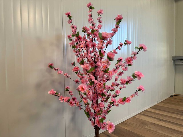 Perzik bloesem kunstboom (2x) - afbeelding 9 van  11