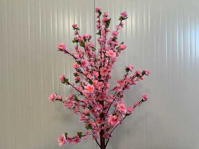 Perzik bloesem kunstboom (2x) - afbeelding 6 van  11