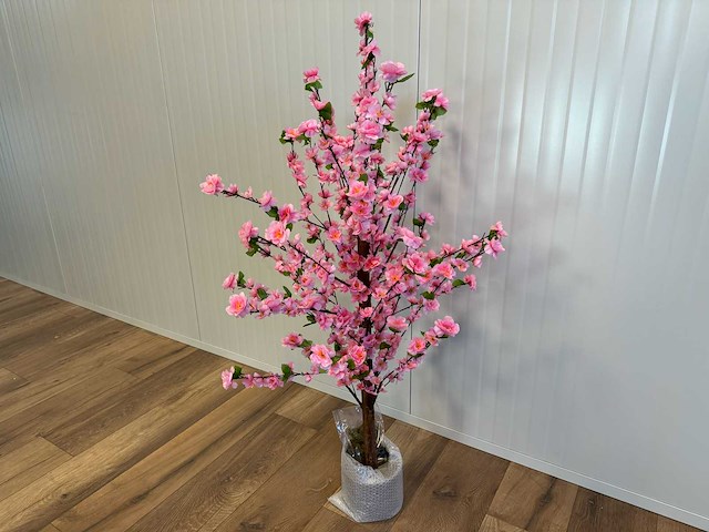 Perzik bloesem kunstboom (2x) - afbeelding 3 van  11