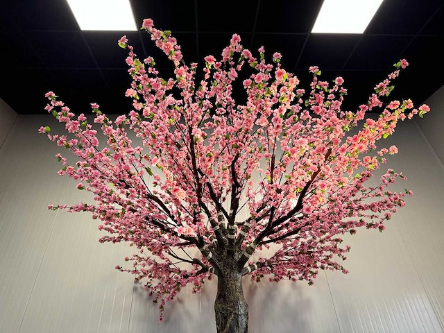 Perzik bloesem kunstboom - afbeelding 3 van  18