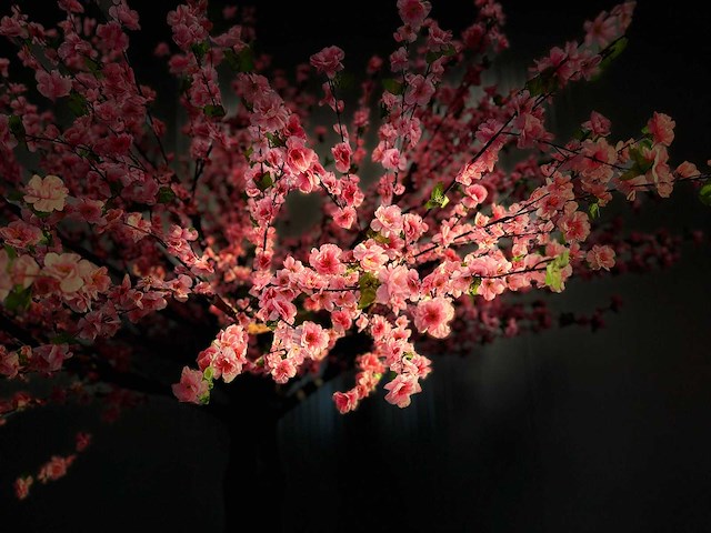 Perzik bloesem kunstboom - afbeelding 9 van  18