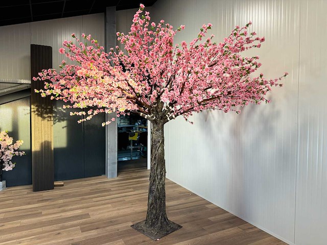 Perzik bloesem kunstboom - afbeelding 13 van  18