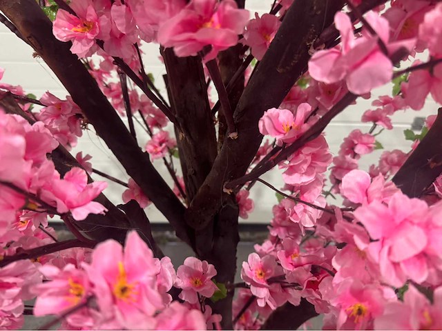 Perzik bloesem kunstboom - afbeelding 7 van  9