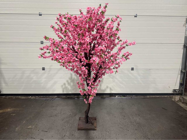 Perzik bloesem kunstboom - afbeelding 9 van  9