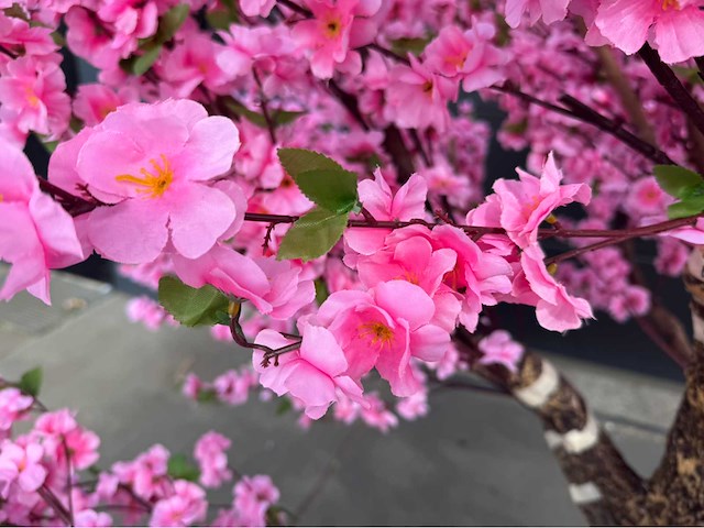 Perzik bloesem kunstboom - afbeelding 4 van  14