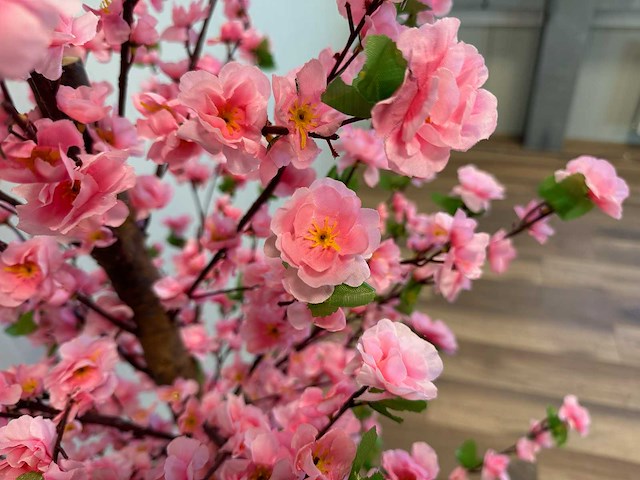 Perzik bloesem kunstboom - afbeelding 3 van  14