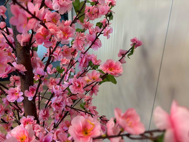 Perzik bloesem kunstboom - afbeelding 2 van  14