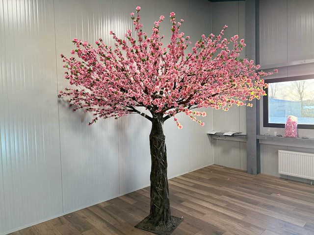 Perzik bloesem kunstboom - afbeelding 5 van  15