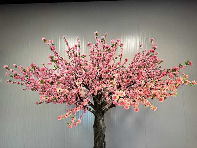 Perzik bloesem kunstboom - afbeelding 12 van  15