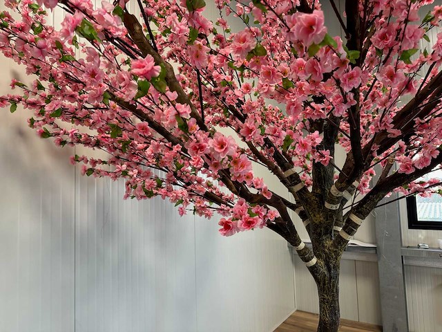 Perzik bloesem kunstboom - afbeelding 5 van  16