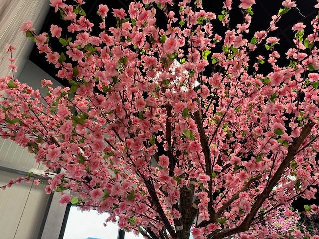 Perzik bloesem kunstboom - afbeelding 4 van  15