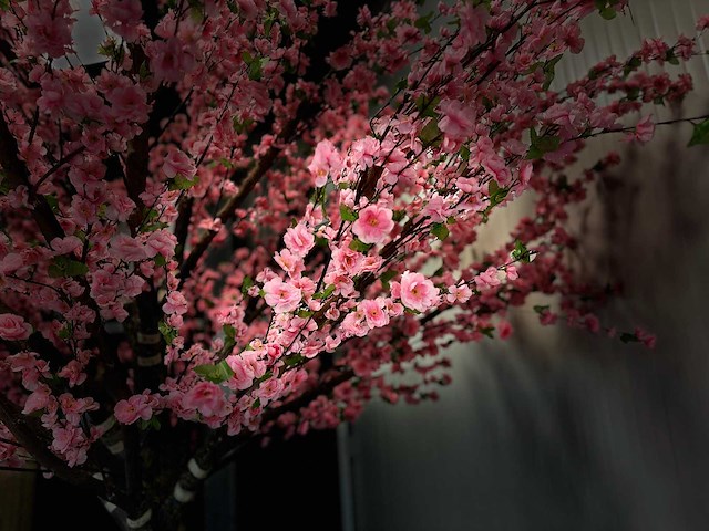 Perzik bloesem kunstboom - afbeelding 15 van  15