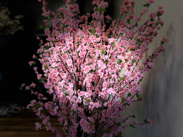 Perzik bloesem kunstboom - afbeelding 7 van  16