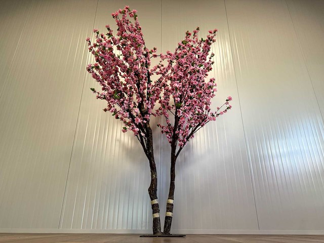 Perzik bloesem kunstboom - afbeelding 2 van  17